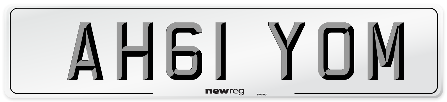 AH61 YOM Number Plate from New Reg